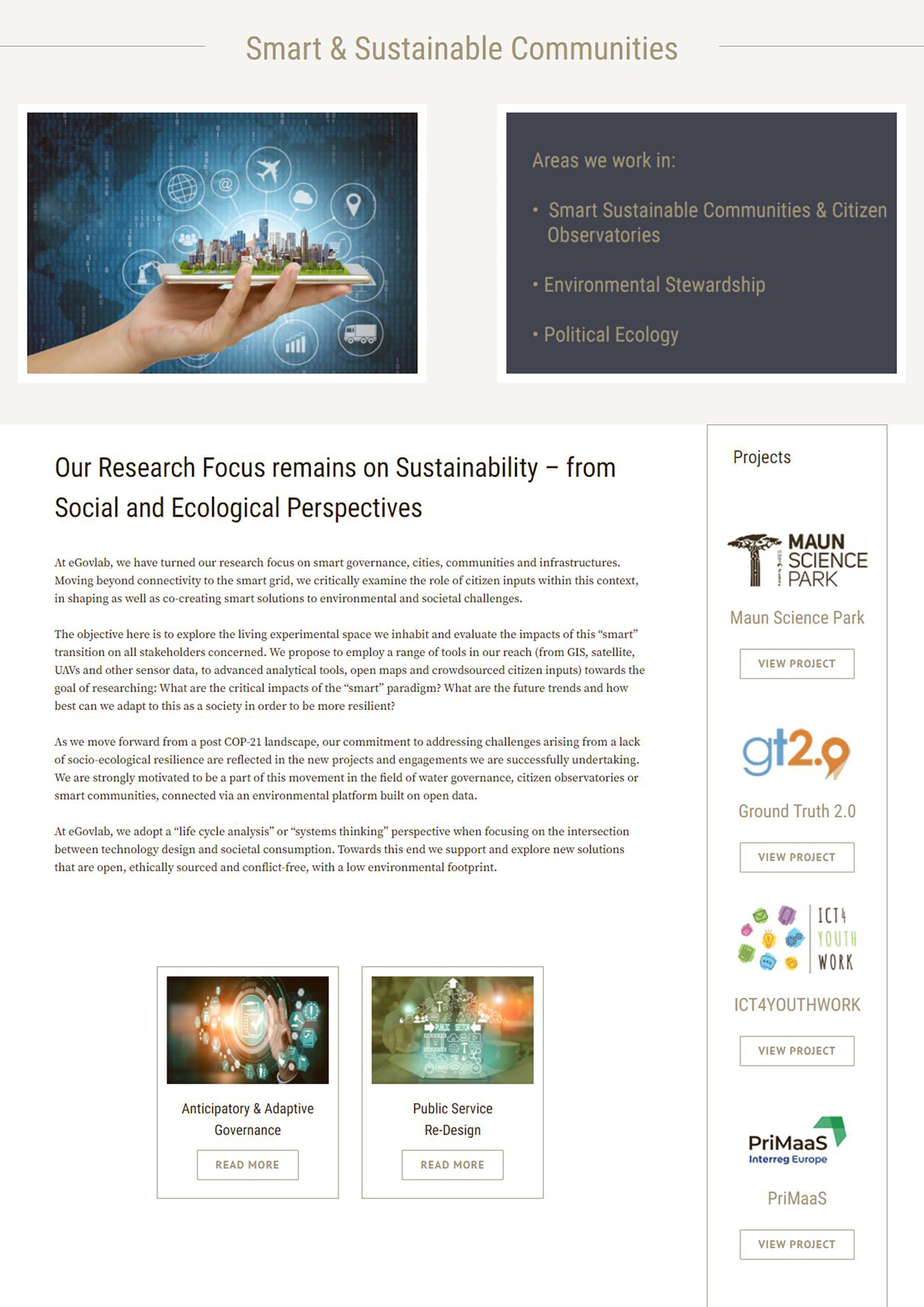 ’Smart & Sustainable Communities I eGovlab’ – egovlab_eu frontbild